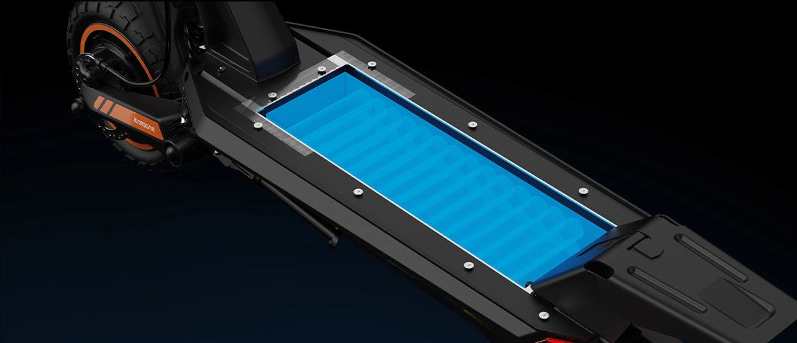 Battery pack illustration inside the Kingsong N12T3 electric scooter deck